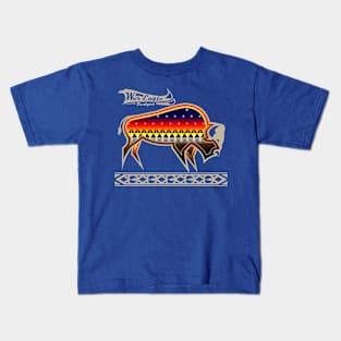 Protecting the people Gray Buffalo Kids T-Shirt